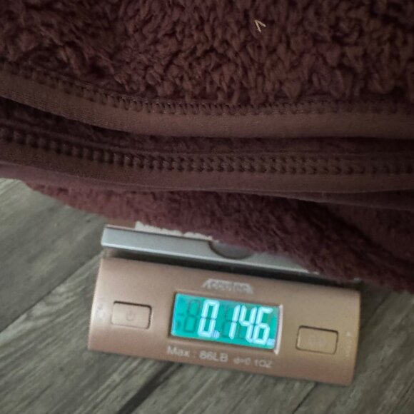 Girlfriend Collective M Half-Zip Recycled Polyester Sherpa Jacket In Cocoa new - Picture 12 of 12